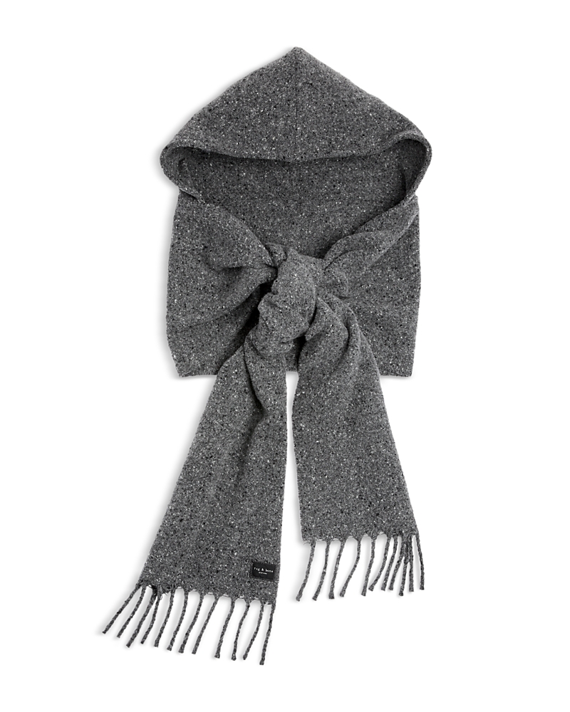 Rag & Bone Amy Hooded Scarf In Gray