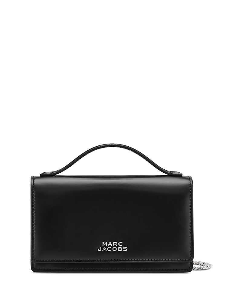 Marc Jacobs The Glam Mirror Leather Mini Bag In Black