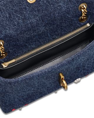 The Trinket Charm Denim Dual Chain Mini Bag