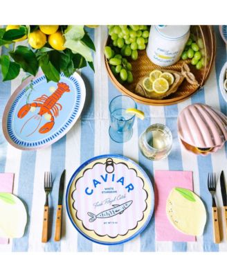 Le Dinner Caviar Can Paper Dinner Plates, Set of 8