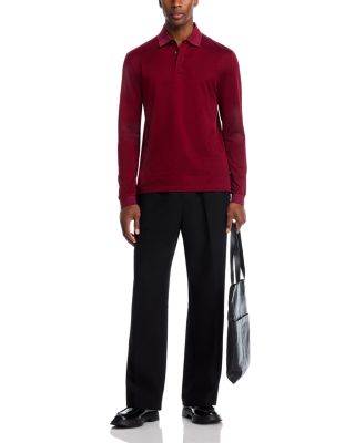 Pado Long Sleeve Mercerized Cotton Polo Shirt