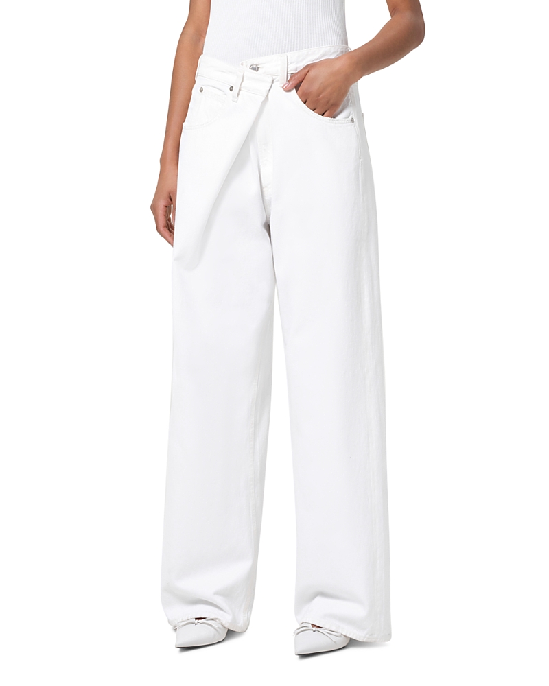 Agolde The Vana Fold Jeans In Milkshake In White