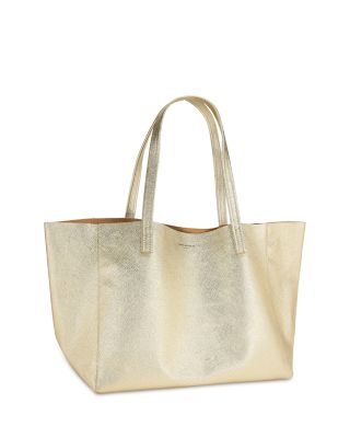 Violet Large Metallic Leather Tote