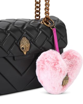 Heart Faux Fur Bag Charm