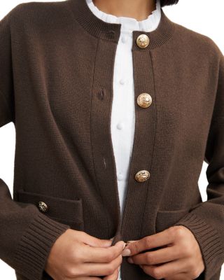 Olive Wool & Cashmere Cardigan