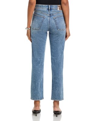 Harlow Mid Rise Ankle Straight Jeans in Orian Jewel