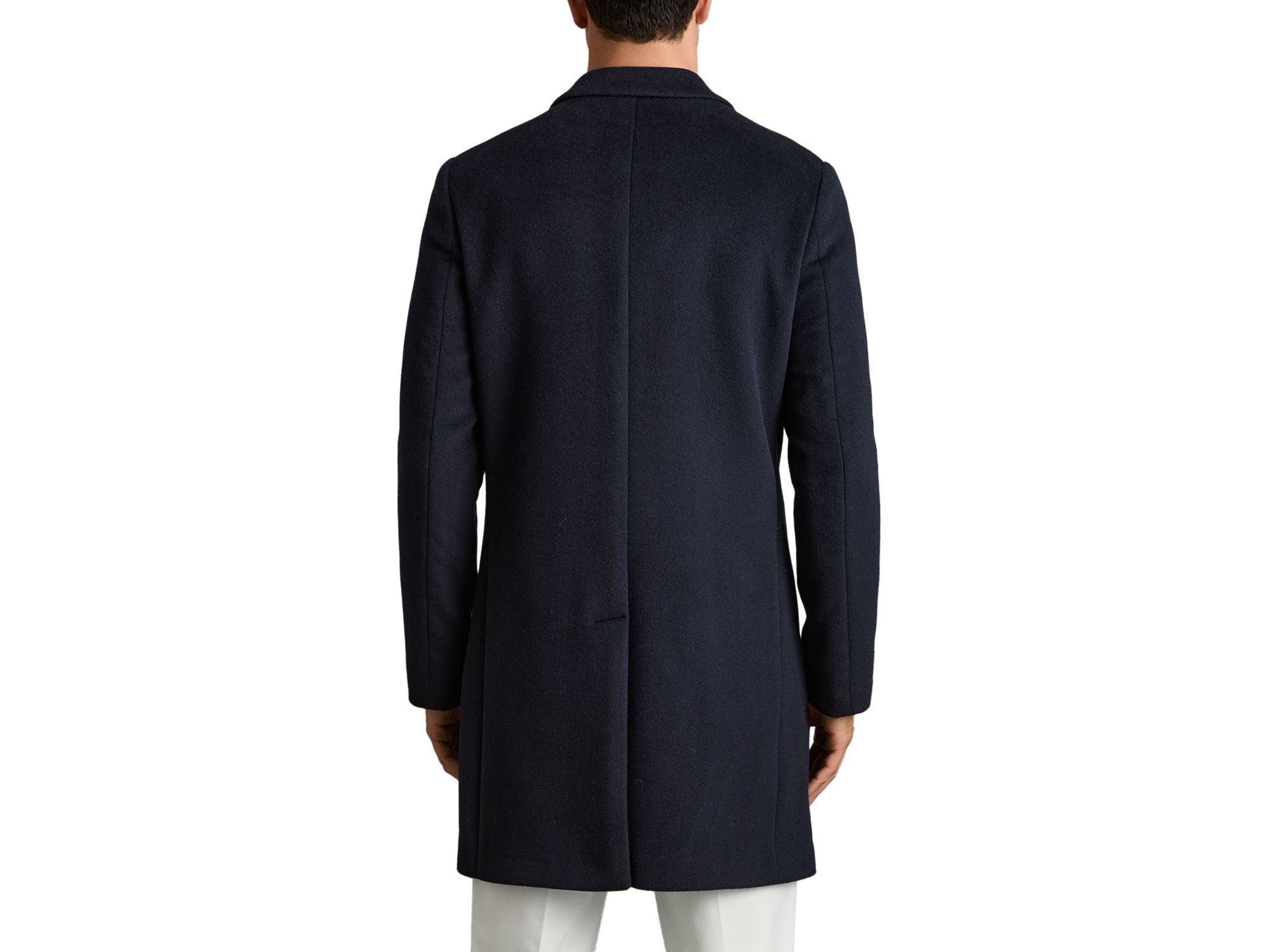 Gable Long Sleeved Single Breasted Wool Blend Overcoat — Image 3