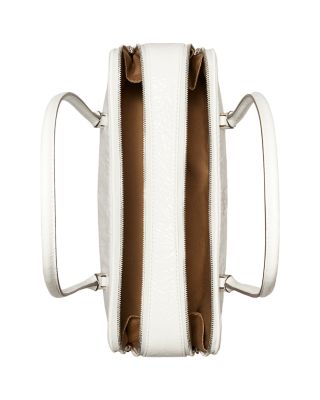 Crinkle Leather Small Marshmallow Satchel