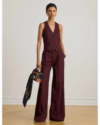 Wool Blend Twill Vest