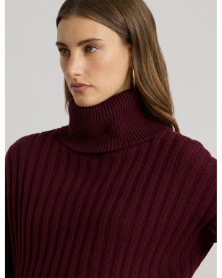 Wool Blend Oversize Turtleneck Sweater