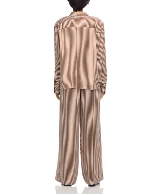 Ritz Striped Silk Pajama Shirt & Pants 