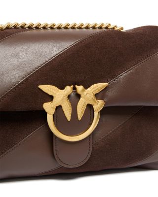 Love Puff Suede & Leather Convertible Crossbody