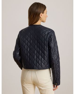 Diamond Quilted Lambskin Cropped Jacket