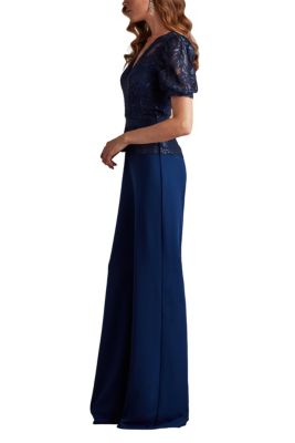 Ziya Embellished Puff Sleeve Jumpsuit