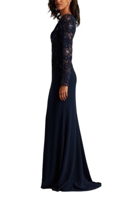 Forena Embroidered Crepe Gown