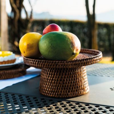 Radici Home Collection Rattan 11.75&amp;quot; Cake Stand 