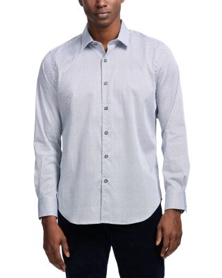 Cheslyn Printed Long Sleeve Button Front Shirt