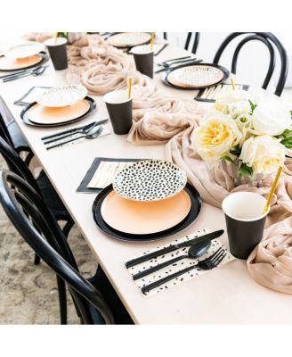 Solid Shade Colors, Paper Party Dinner Plates, Set of 8