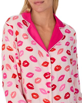 Long Sleeve Notch Collar Long Pajama Set