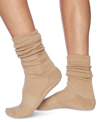 Cream Cloud Grip Socks