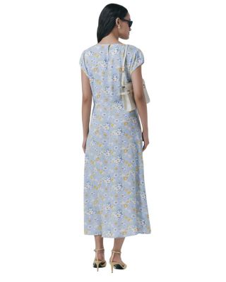 Blair Crepe Floral Sleeveless Midi Dress