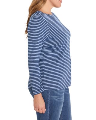 Long Sleeve Striped Boat Tee