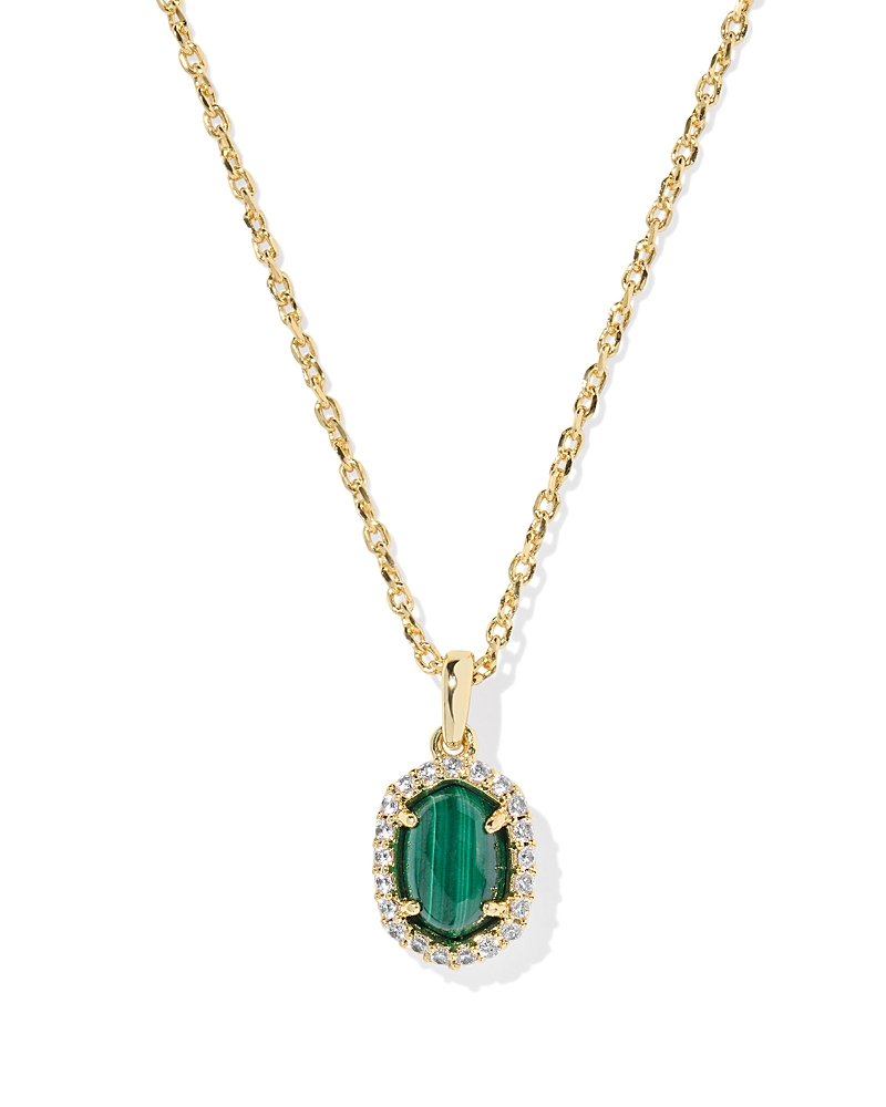 Kendra Scott Daphne Crystal Frame Pendant Necklace In Gold