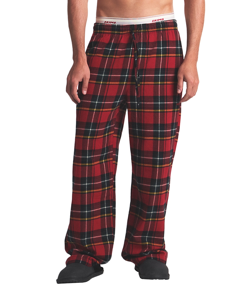 Skims Flannel Tartan Pyjama Trousers In Multi