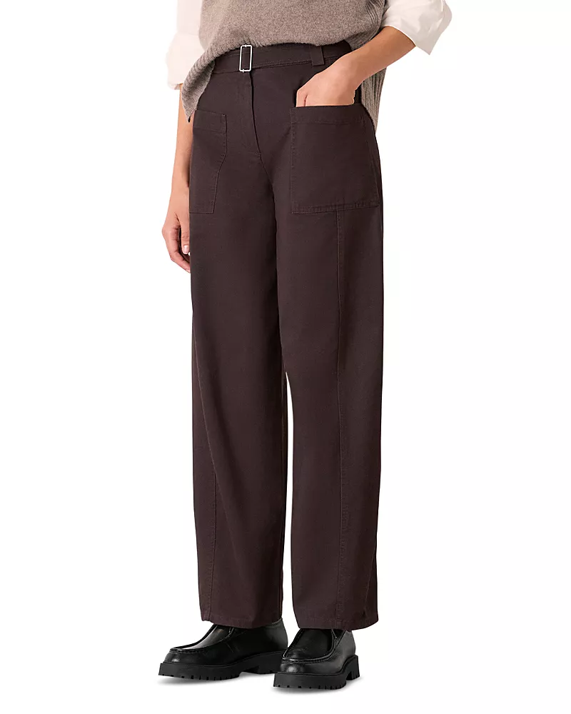 Whistles Belted Barrel Leg Pants