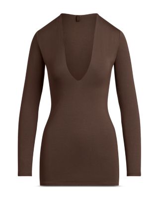 Smooth Layers Plunge Mini Dress