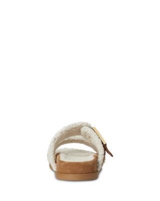 Women's Fendi Feels Shearling Lined Slides