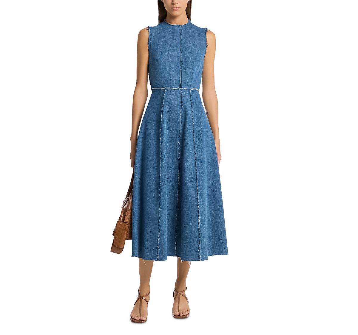 Michael Kors Collection Frayed Denim Dress