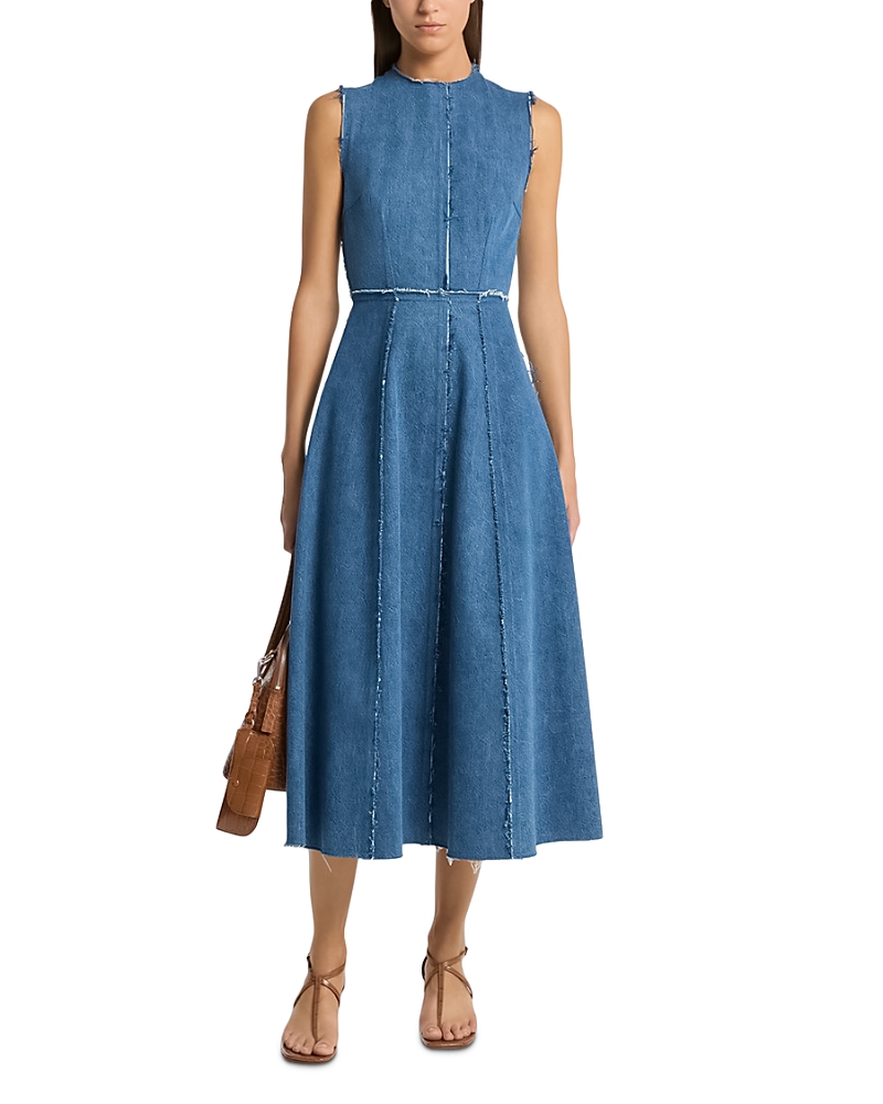 Michael Kors Collection Frayed Denim Dress