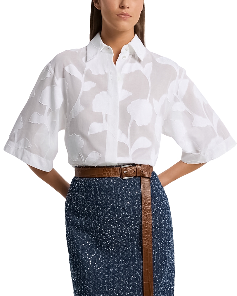 Michael Kors Collection Fil Coupe Camp Shirt