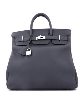 HAC 40 Handbag Grey Togo with Palladium Hardware