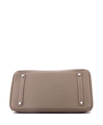 Birkin 35 Handbag Grey Togo with Palladium Hardware