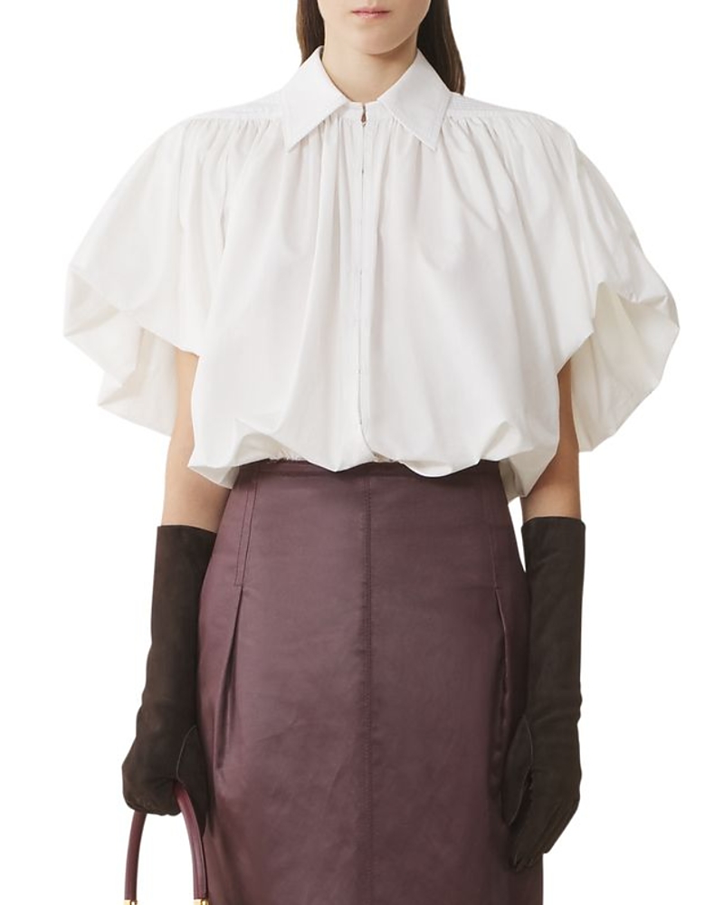 Lanvin Cotton Popelin Top In White