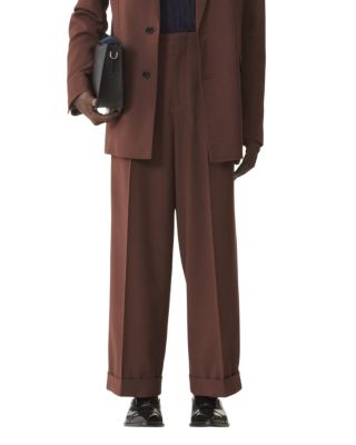  Wide-Leg Flannel Pants