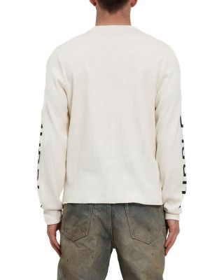 Long Sleeve Waffle Knit Logo Tee