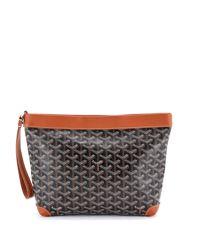 PRE-OWNED GOYARD Pre-owned Goyard Goyardine Conti Pouch Coated Canvas In Black