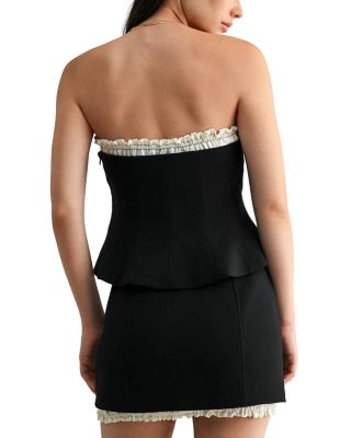 Strapless Peplum Top