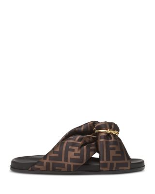 Women's Fendi Feel Satin FF Slides