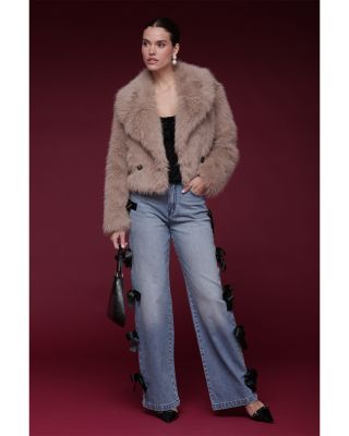 Cropped Faux Fur Coat
