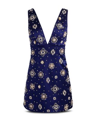 Mandy Embellished Deep Plunge Dress