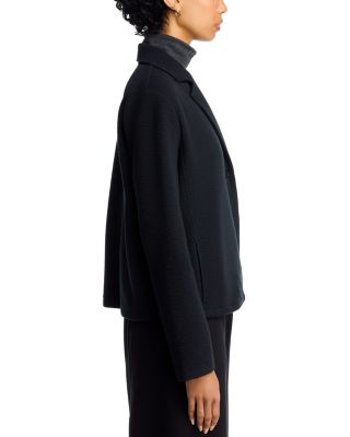 Textured Double Knit Notch Collar Jacket