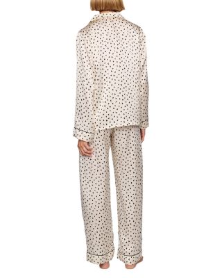 Inez Printed Washable Silk Long Pajama Set
