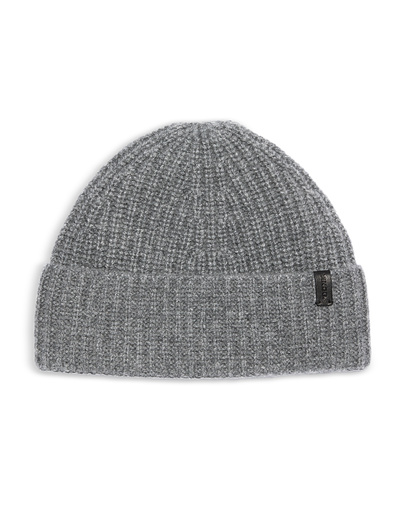 Vince Cashmere Shaker Stitch Knit Hat In Gray