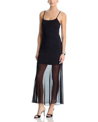 Mesh Skirt Knit Cami Dress - Exclusive 