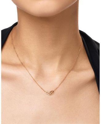 Solid Yellow Gold Lab Grown Diamond Link Necklace