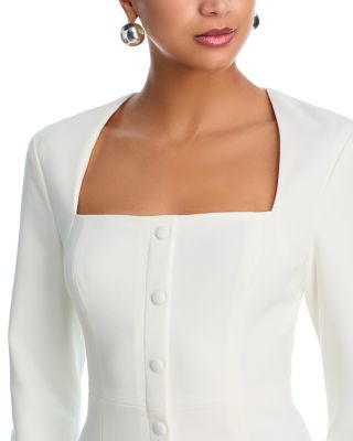 Whisper Square Neck Long Sleeve Mini Dress